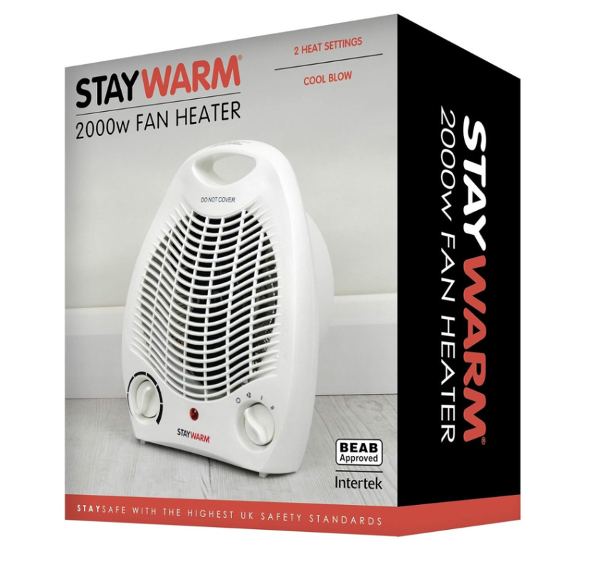 Stay Warm Fan Heater 2000W