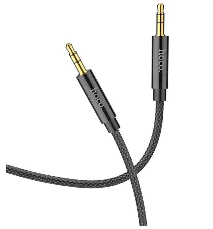 HOCO - UPA19 Nylon Braid AUX Audio Cable 2M Black