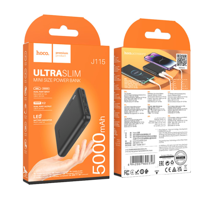 HOCO - Power bank 5000mAh | Ultra Slim