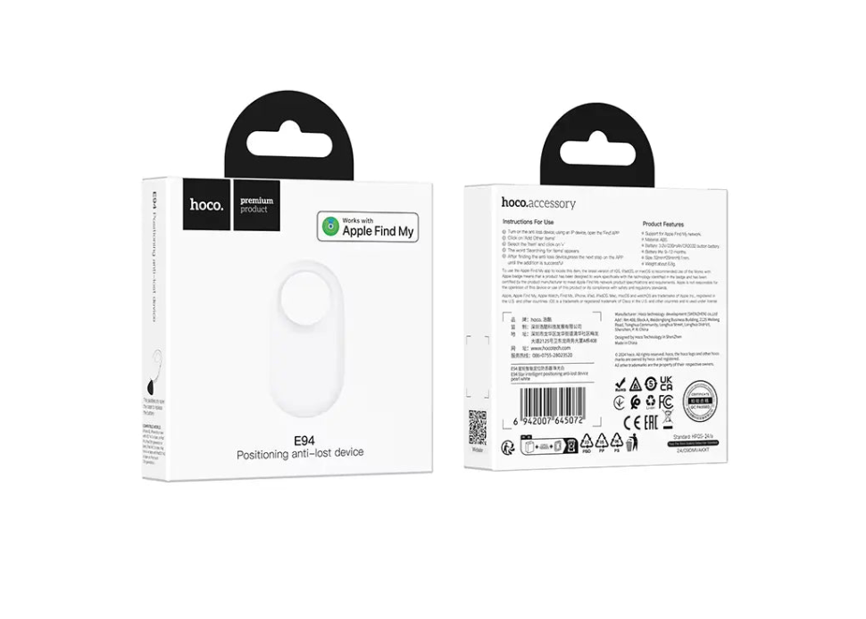 Hoco Smart Tag E94 for Apple Devices – Bluetooth Tracker