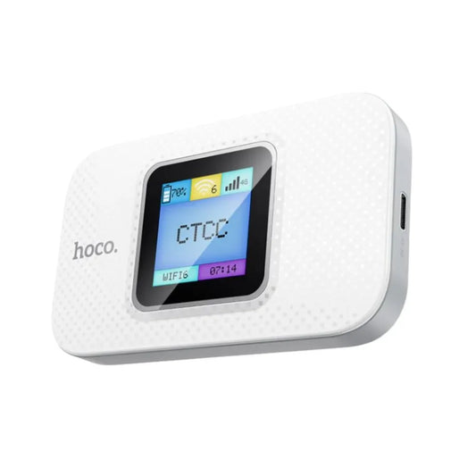 HOCO - Portable 4G WiFi Hotspot with Display White