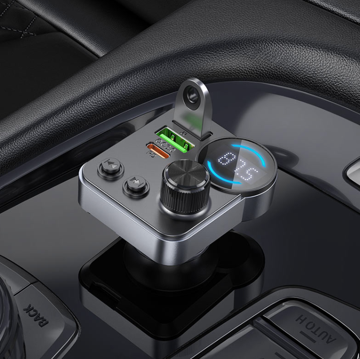 HOCO - E86 Alegria 48W Car Bluetooth FM Transmitter & Fast Charger