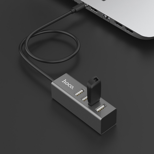 HOCO - USB hub "HB1" USB-A to four ports USB 2.0 charging and data sync