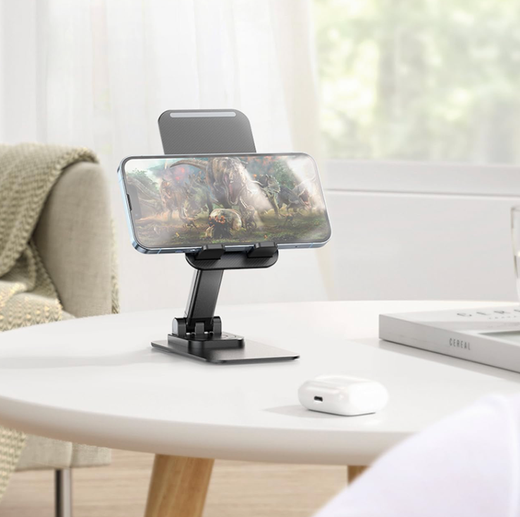 HOCO -  PH50 Ivey Folding 360 Rotatable Phone & Tablet Desktop Holder Black