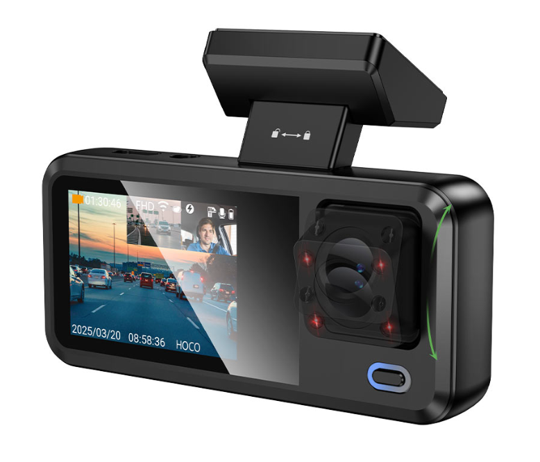 HOCO - Dash cam “DV15” tri-channel driving recorder