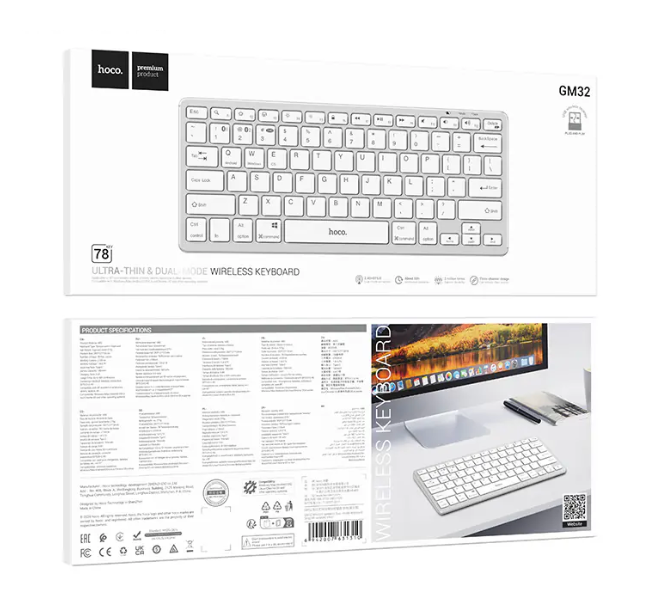 HOCO - Ultra Slim Wireless Dual-Mode BT Keyboard