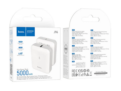 HOCO -  LED Indicator Mini PowerBank 5000mAh