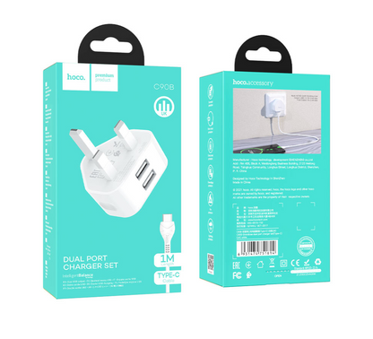 HOCO - Lightning to dual USB-A port charger