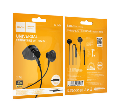 HOCO “M125 Smart" Wired earphones 3.5mm “M125 Smart" with mic