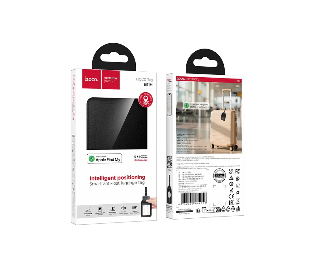 Hoco E91H Tiger Smart Anti-Lost Luggage Tag (Wireless Charging Model)