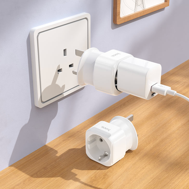 HOCO Travel Adapter “AC20B Direct” UK to EU